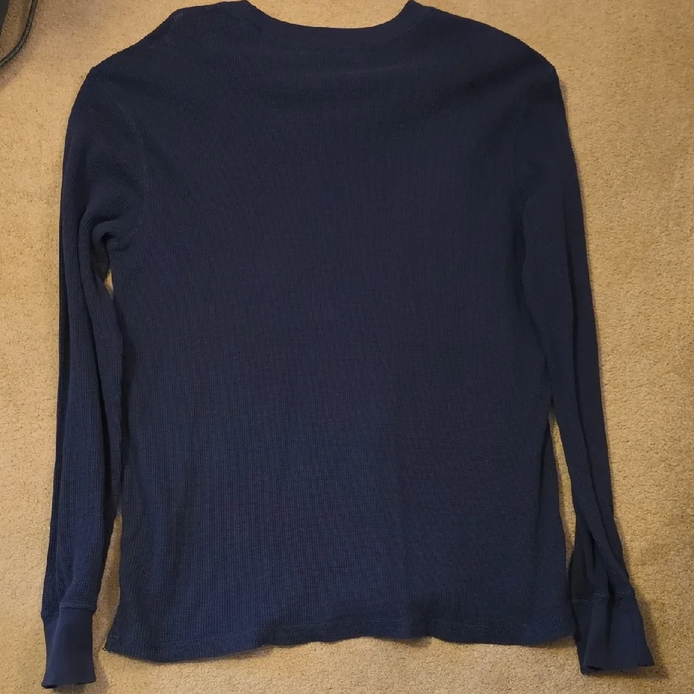 Polo Jeans Company Navy Blue Thermal Long Sleeve Shirt XL